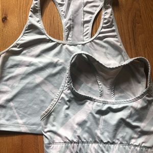 Crop top with sports bra set